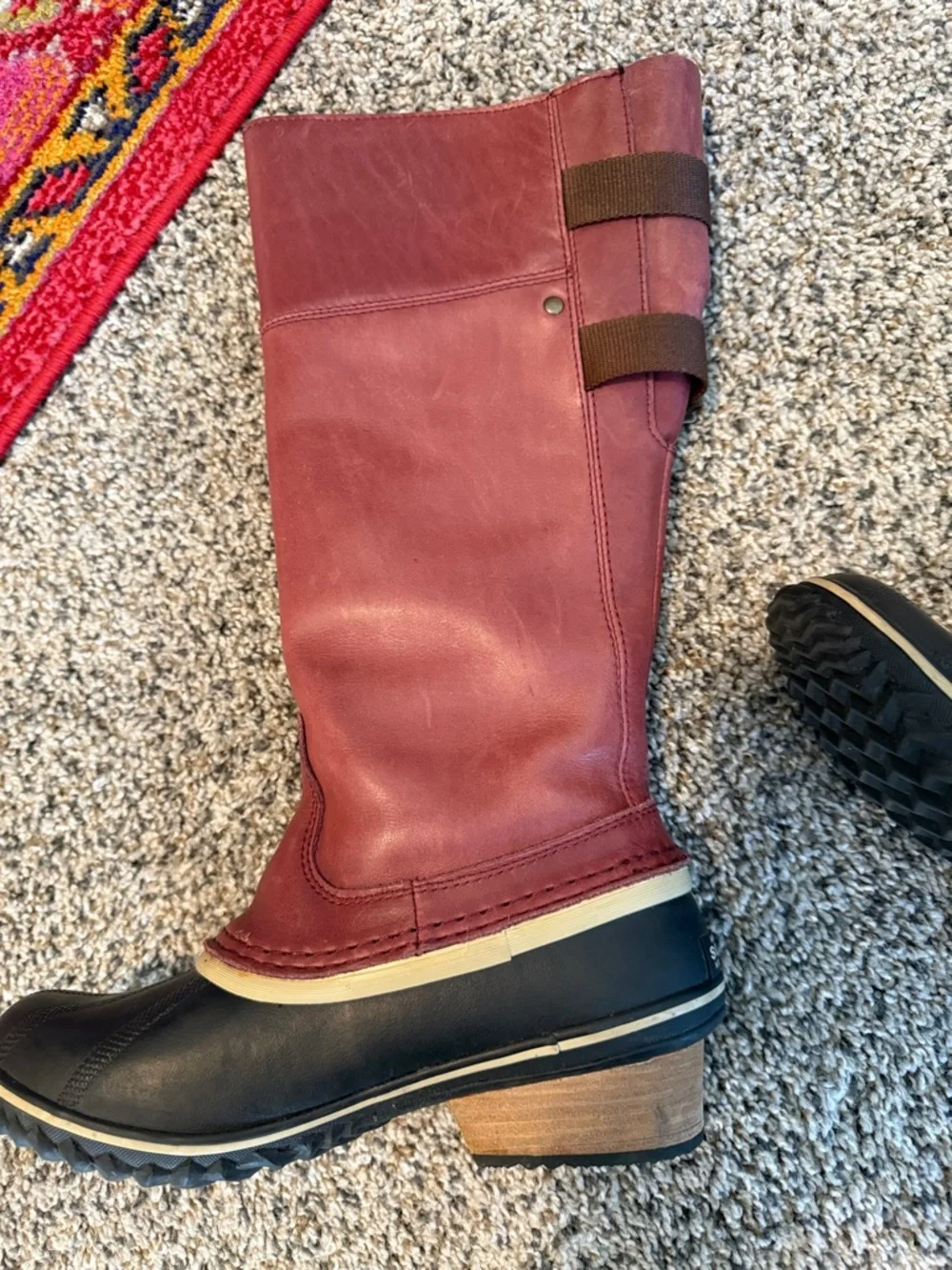 SOREL Slimpack Riding Tall II Shell Boots Equestrian Waterproof Leather 7.5